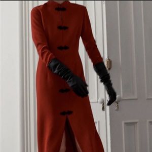 Red oriental Zara dress - small size. Maxi/midi